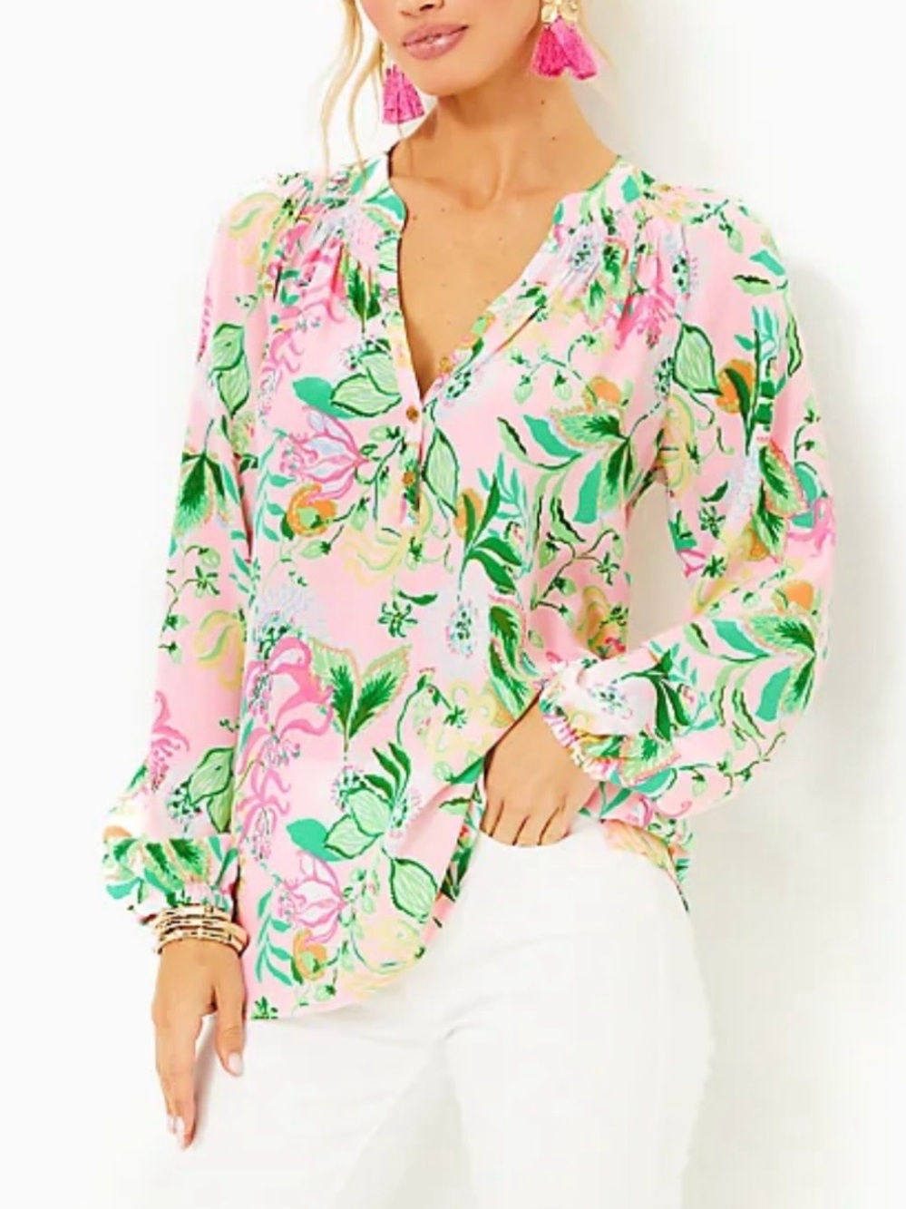 LILLY PULITZER ELSA TOP, MULTI VIA AMORE SPRITZER